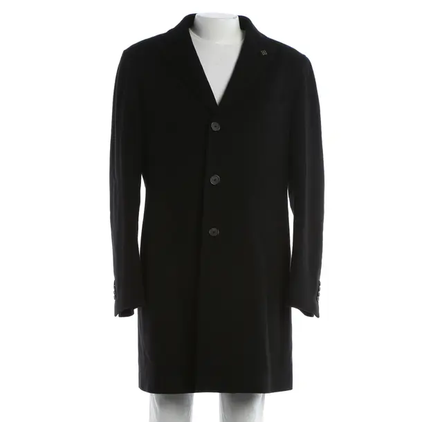 Overcoat, in Black, Wool, Tagliatore