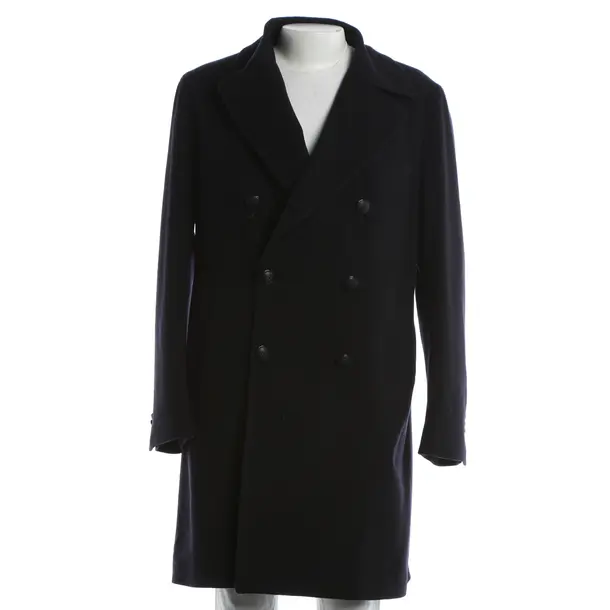 Overcoat, in Navy, Wool, Tagliatore