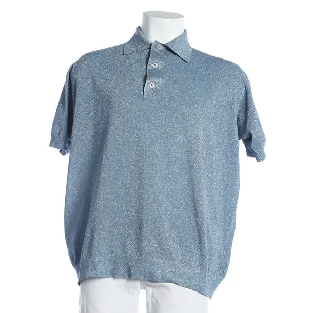 Polo Shirt, in Light Blue, Viscose, Prada