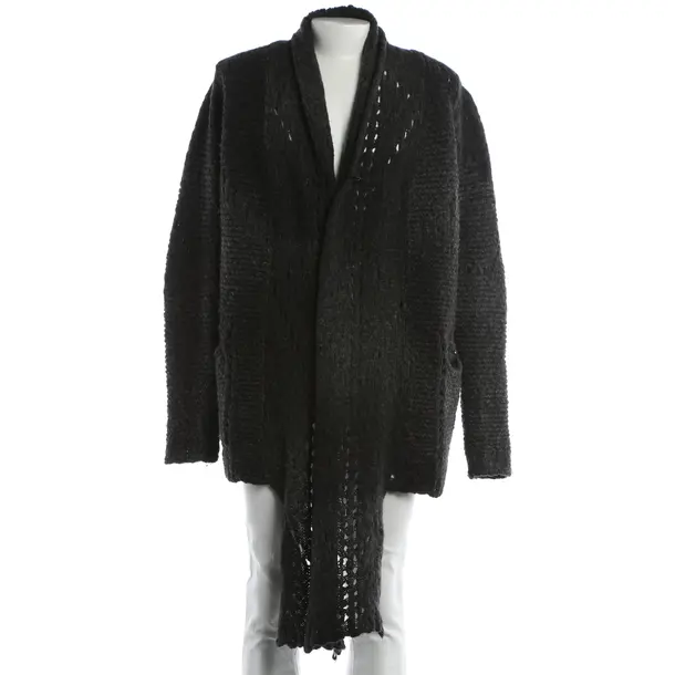 Cardigan, in Dark Gray, Wool, Tom Rebel