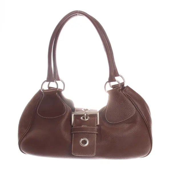 Schultertasche, in Braun, Leder, Prada