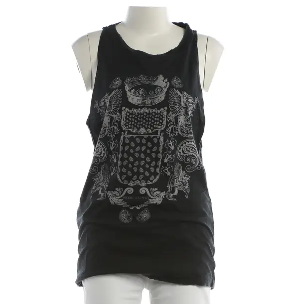 Top, in Dunkelgrau, Baumwolle, Pierre Balmain