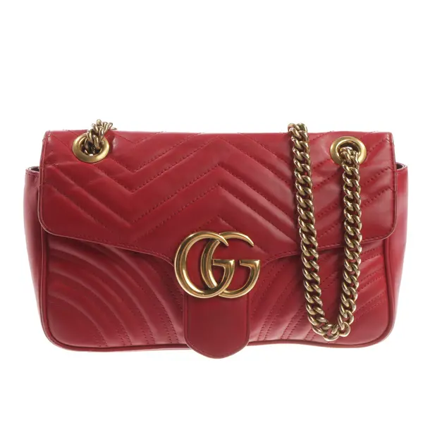 Schultertasche, in Rot, Leder, Gucci