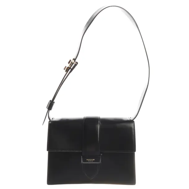 Shoulder Bag, in Black, Leather, Rochas