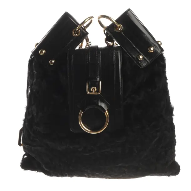 Schultertasche, in Schwarz, Fell, Dolce & Gabbana