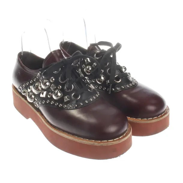 Halbschuhe, in Bordeaux, Miu Miu