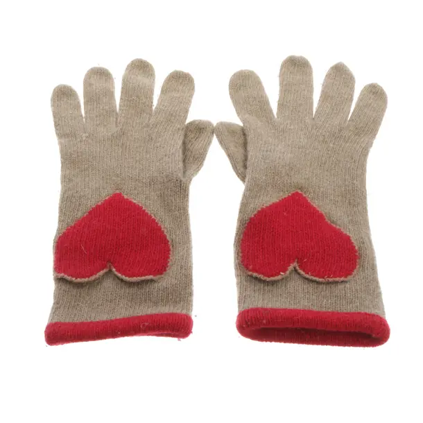 Gloves, in Light Brown, Wool, Moschino