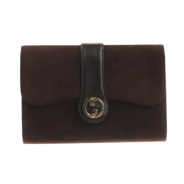 Pochette, in Marrone scuro, Pelle, Gucci