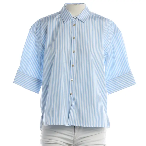 Blouse, in Light Blue, Cotton, Le Sarte Pettegole
