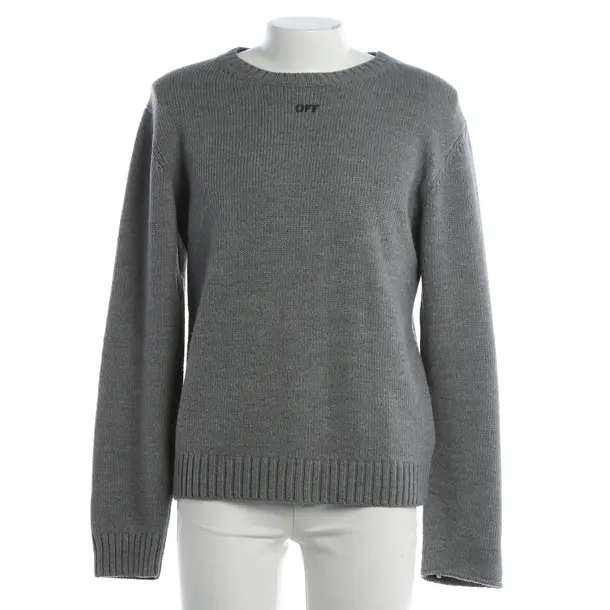 Jumper, in Gray, Wool, Off-White