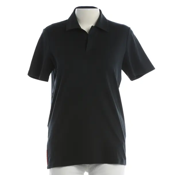 Polo Shirt, in Black, Cotton, Prada Linea Rossa