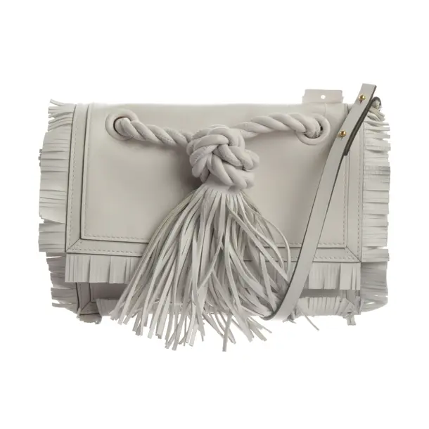 Shoulder Bag, in Light Gray, Leather, Valentino