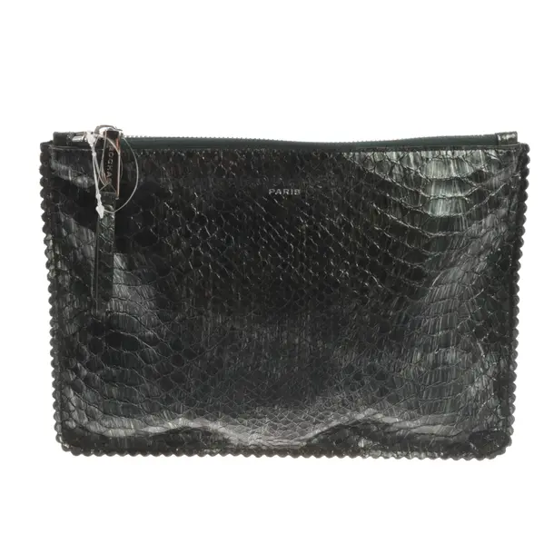 Clutch, in Grün, Leder, Rochas