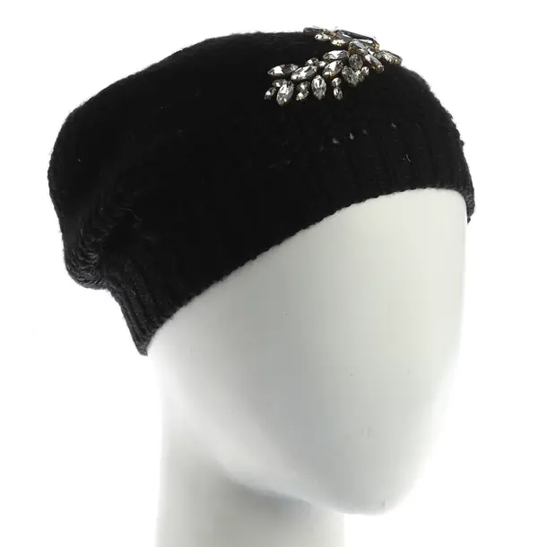 Cappello, in Nero, Lana, Amore Moschino
