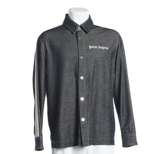 Shirt, in Blue, Cotton, Palm Angels