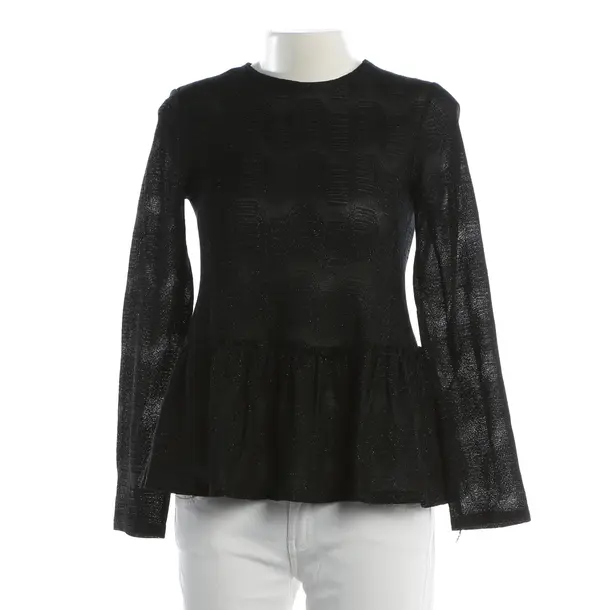 Long Sleeve Shirt, in Black, Cotton, Missoni M