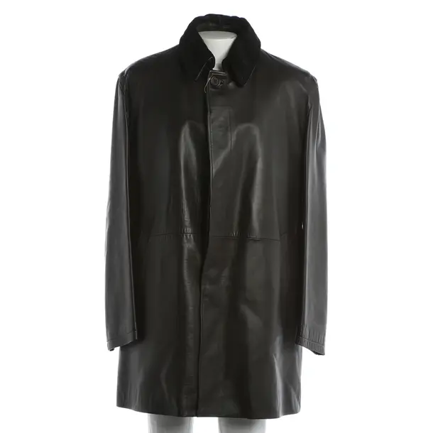 Leather Coat, in Dark Brown, Leather, Burberry London