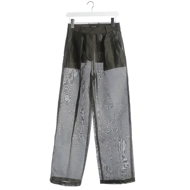 Pants, in Green, Silk, Fabiana Filippi