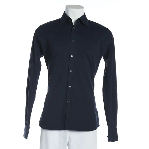 Shirt, in Navy, Cotton, Prada