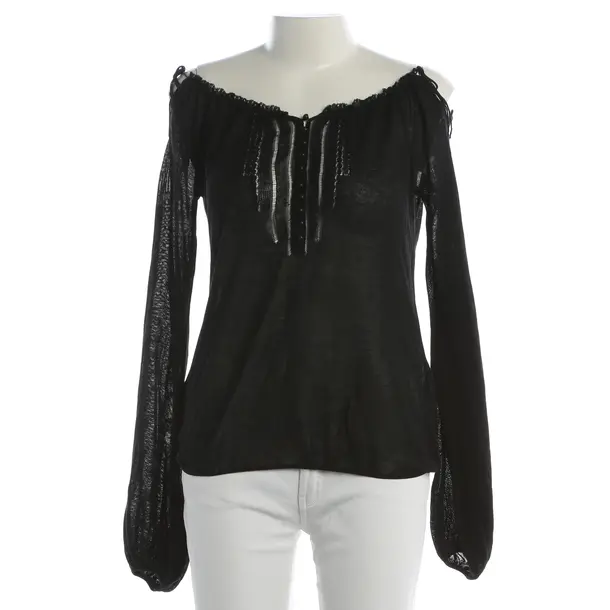 Long Sleeve Shirt, in Black, Cotton, Ermanno Scervino