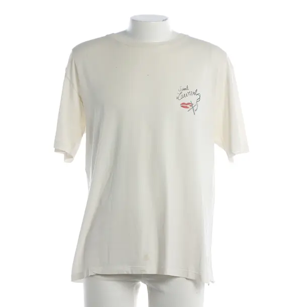 T-Shirt, in Beige, Cotton, Saint Laurent