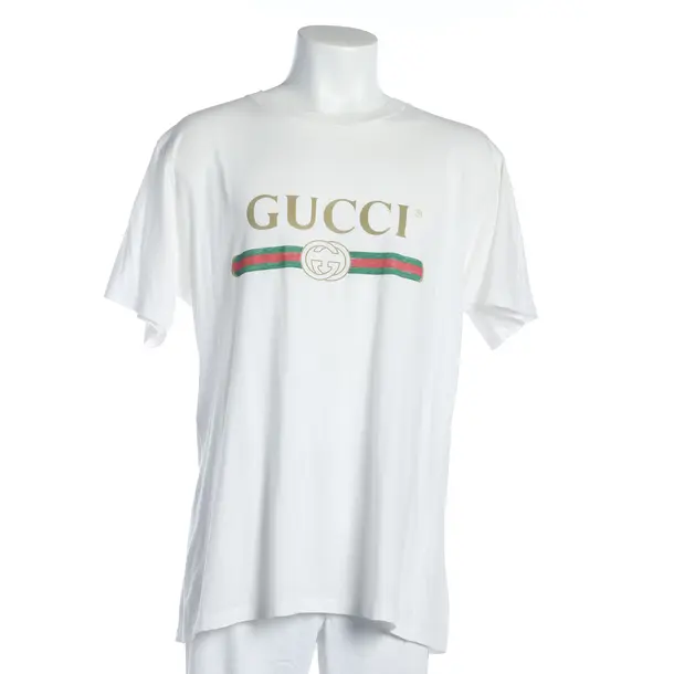 T-Shirt, in Weiß, Baumwolle, Gucci