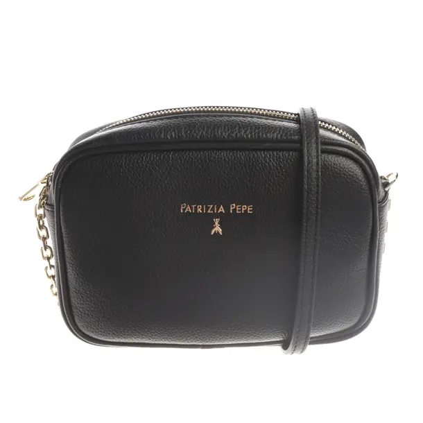 Shoulder Bag, in Black, Leather, Patrizia Pepe