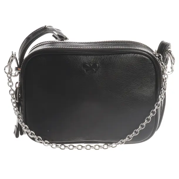 Shoulder Bag, in Black, Leather, Max Mara