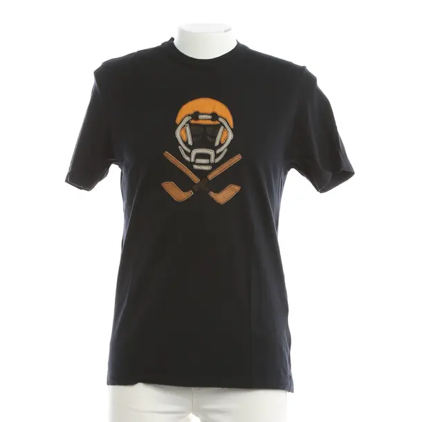T-Shirt, in Navy, Cotton, Prada