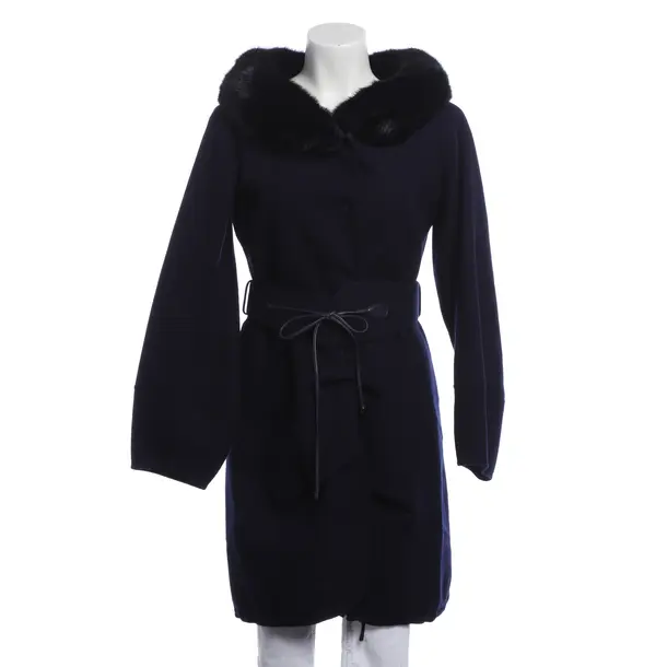 Mid-Season Coat, in Navy, Wool, Ermanno Scervino