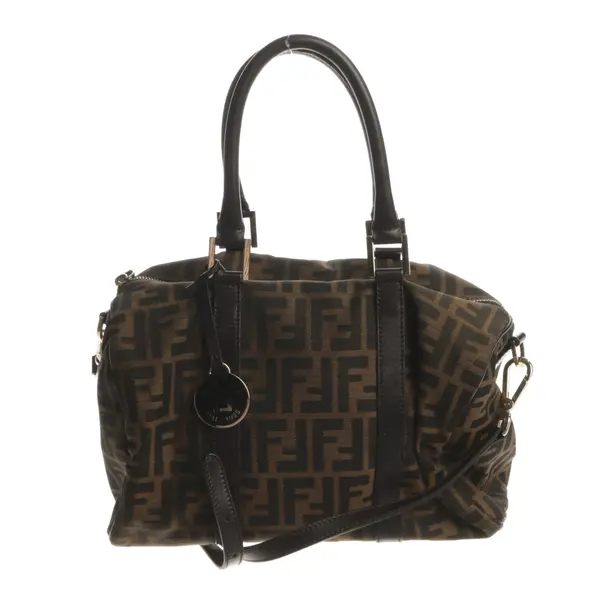 Handtasche, in Braun, Baumwolle, Fendi