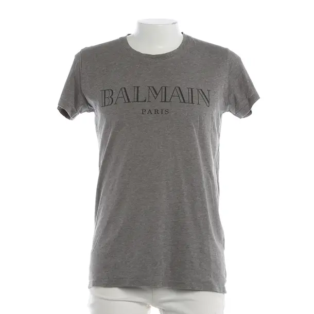 T-Shirt, in Gray, Cotton, Balmain