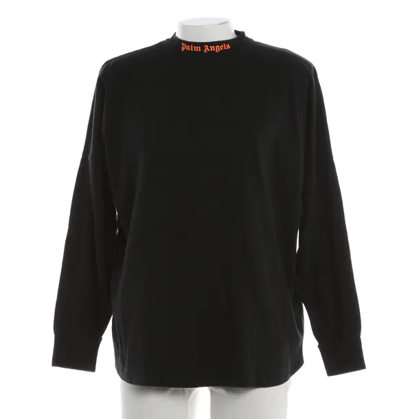 Long Sleeve Shirt, in Black, Cotton, Palm Angels