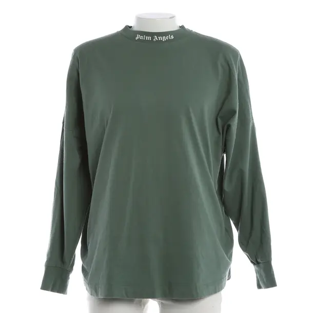 Long Sleeve Shirt, in Light Green, Cotton, Palm Angels