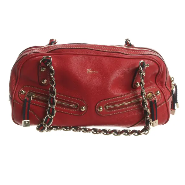 Schultertasche, in Rot, Leder, Gucci