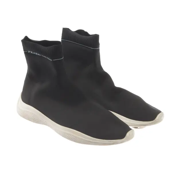 High-Top Sneakers, in Black, Prada
