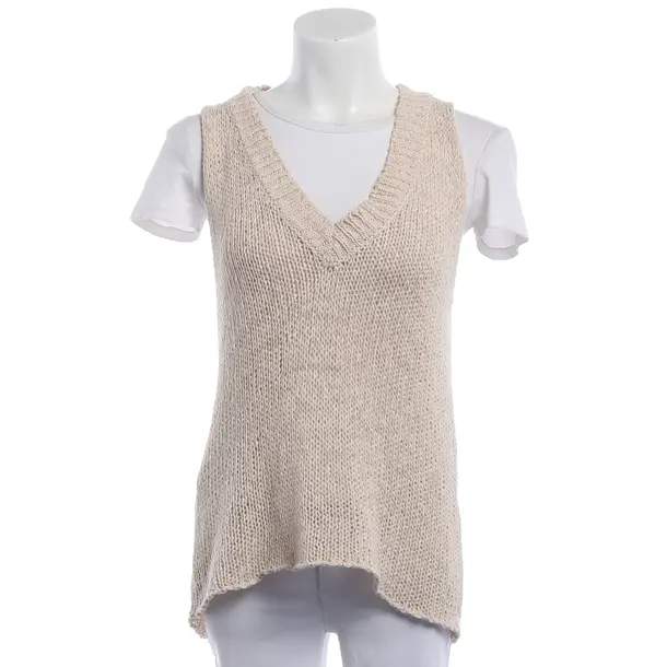 Sweater Vest, in Beige, Baumwolle, Roberto Collina
