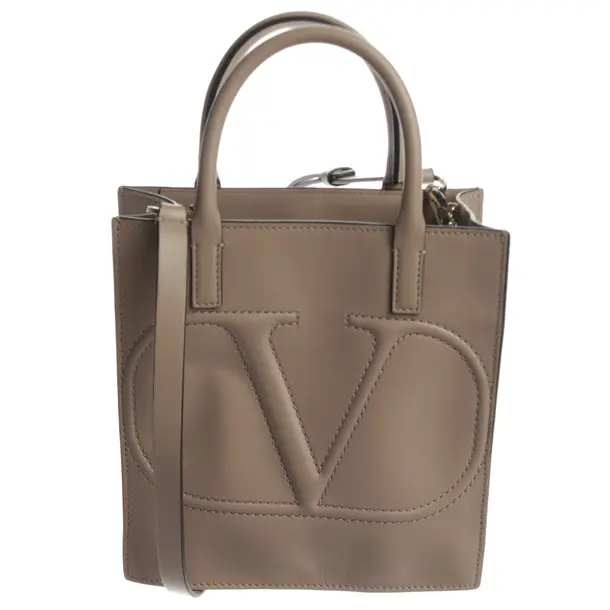 Handtasche, in Hellbraun, Leder, Valentino