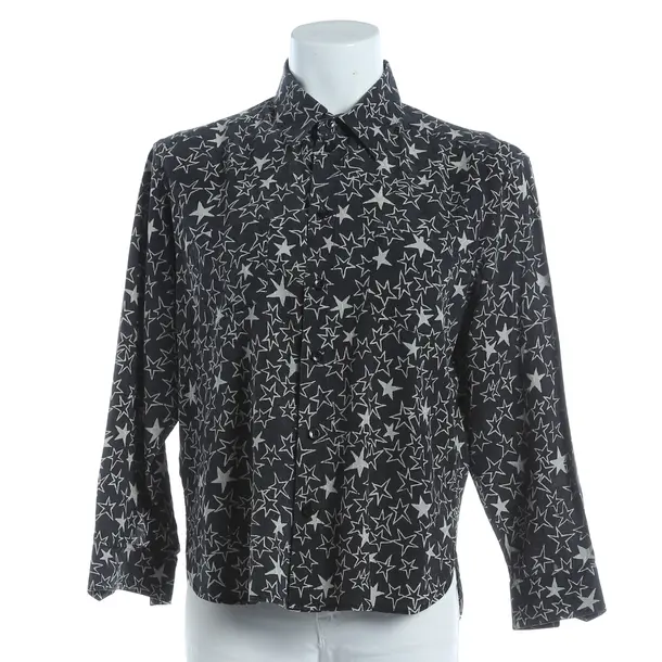 Bluse, in Dunkelgrau, Seide, Saint Laurent