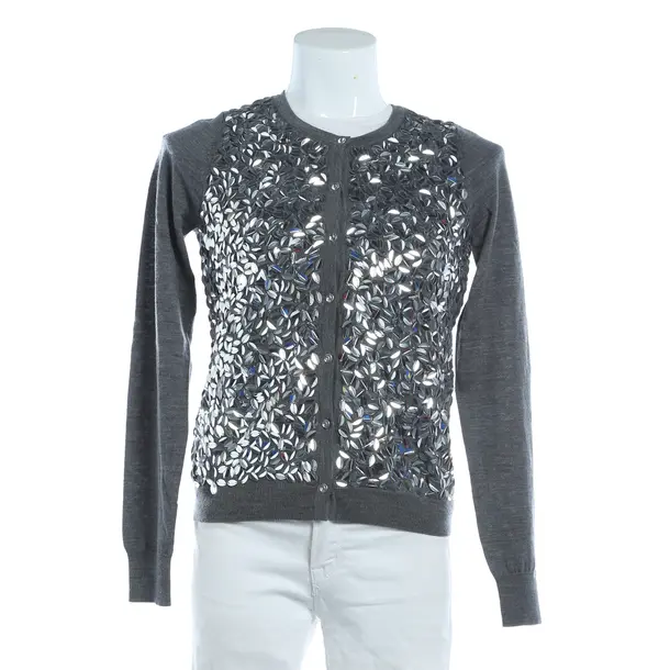 Cardigan, in Grigio, Lana, Set di gemelli