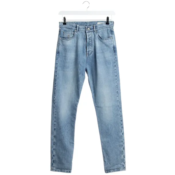 Jeans Straight Fit in Blau, Baumwolle, Brunello Cucinelli