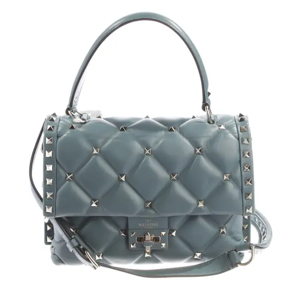 Shoulder Bag, in Light Blue, Leather, Valentino