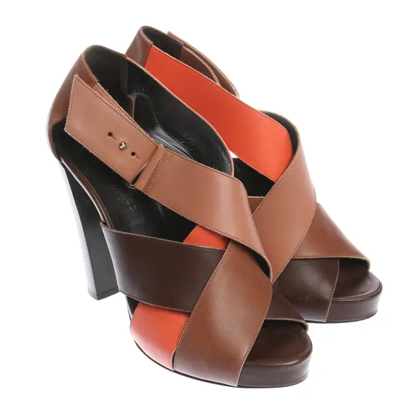 Heeled Sandals in Multicolored, , Hermès
