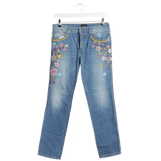 Jeans Straight Fit in Blau, Baumwolle, Ermanno Scervino