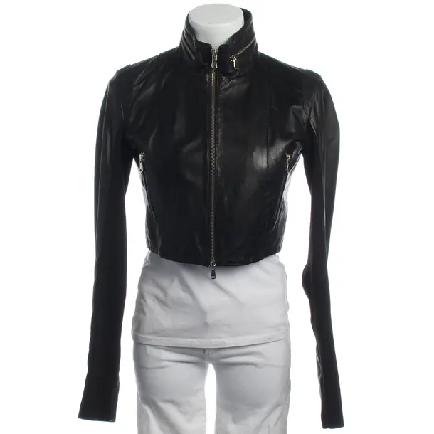 Lederjacke in Schwarz, Leder, Twin Set