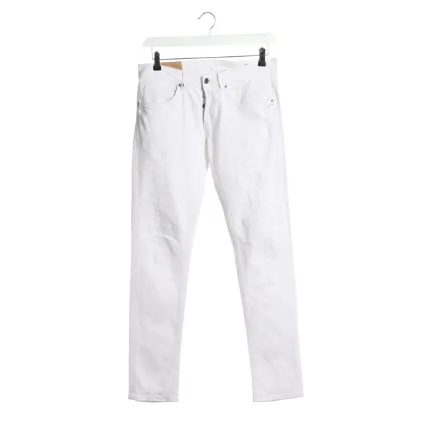 Straight Fit Jeans in White, Cotton, Dondup