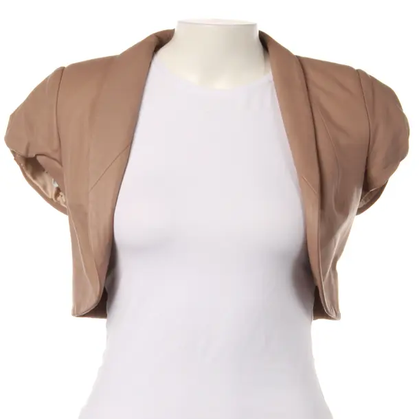 Bolero in Braun, Leder, Elisabetta Franchi
