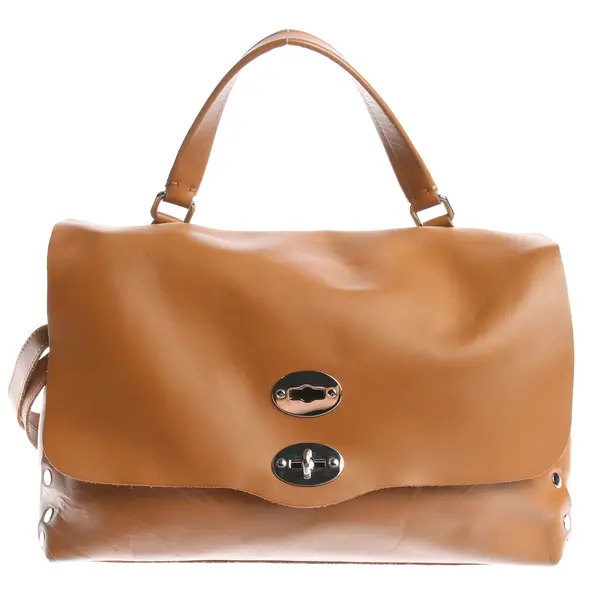 Handtasche, in Hellbraun, Leder, Zanelato