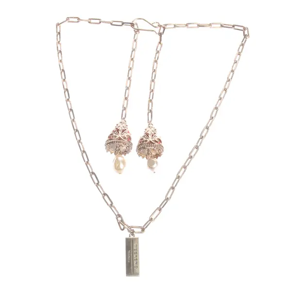 Necklace in Metallic, Metal (metallic, metallized), Max Mara