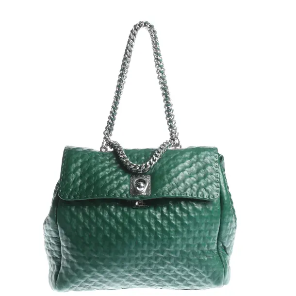 Handtasche in Grün, Leder, Ermanno Scervino